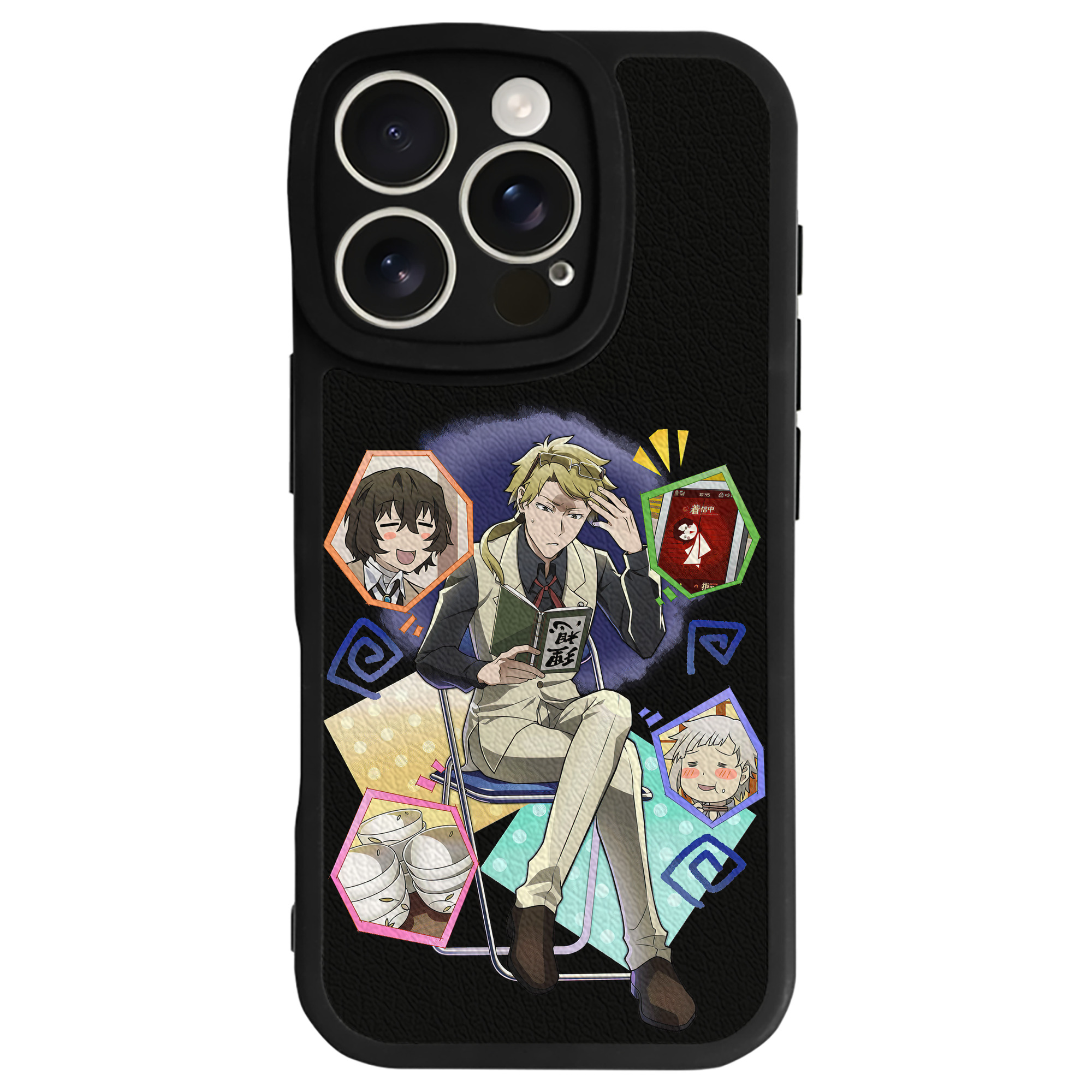 （画像用） 文豪ストレイドッグス Bungo Stray Dogs 【iPhone 16シリーズ対応】シリコンスマホケース（レザー調） 材質：シリコン